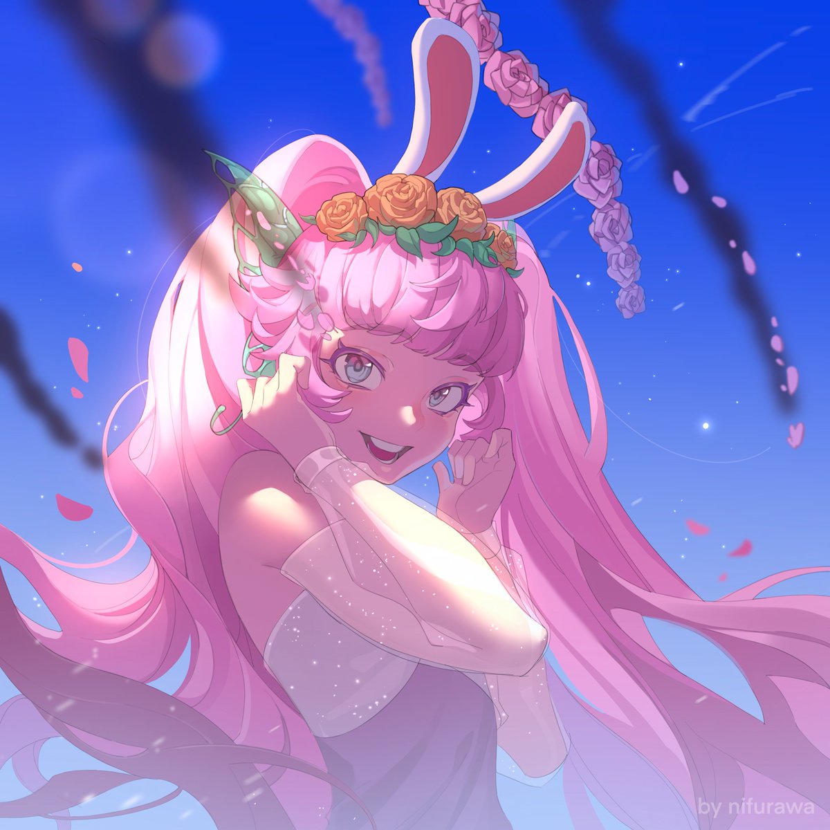 usagi_aya's tweet photo. #usayart 
I have an art tag now!~ Thank you so much for your suggestions! ><
So this wonderful artwork is by Nifurawa!~ https://t.co/OlzFJtGHaH