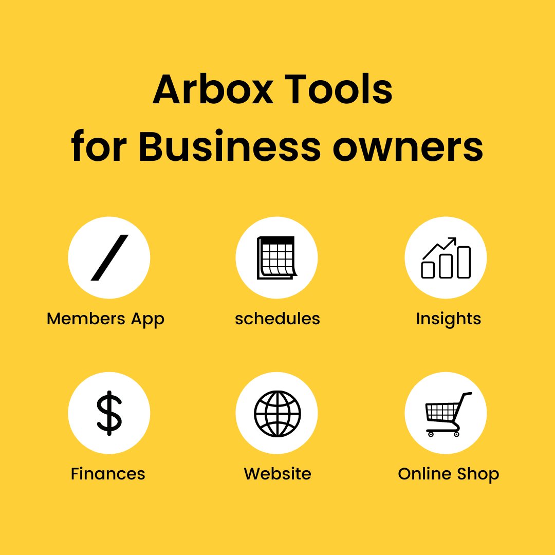 Arbox_app's tweet photo. Just a few of the amazing tools we offer our business owners https://t.co/XShhygBvoS