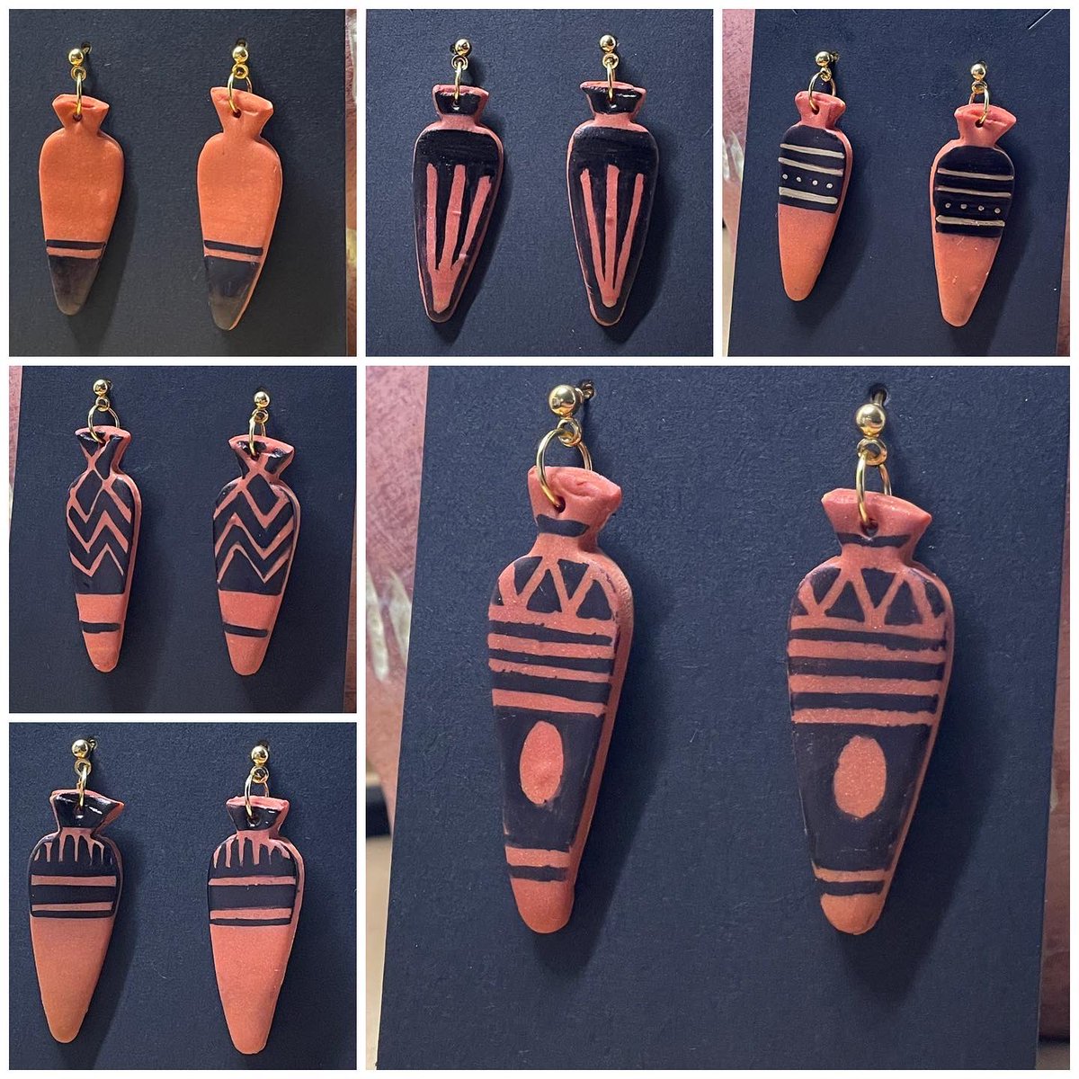 IrishAshyT's tweet photo. New hand painted amphora designs! 🏺
#archaeology #amphora #anthropology #redfigure #pottery #ceramic #geometric #handpainted #etsy #tephraarts #greek #roman #ancient #antiquity #jewellery https://t.co/MeJIWZ6Y3Z