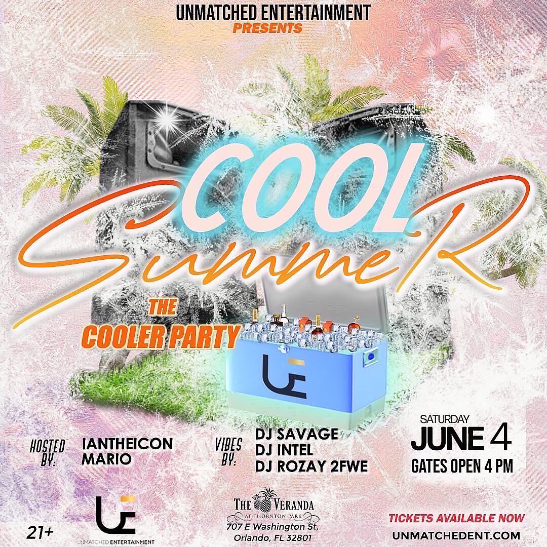 jdominique_12's tweet photo. COOL SUMMER 🧊☀️

Saturday June 4th, Pack your coolers and meet us at the beautiful Veranda at Thornton. 

🎧 Music provided by 
@DJSavage305 
@DjIntel_TS 
@djrozay_2fwe

 🎤 On the mic:
@iconthegoat 
@supa_mario321 

Visit https://t.co/GUO71vOtNY to purchase tickets. https://t.co/nUzhu7adLK
