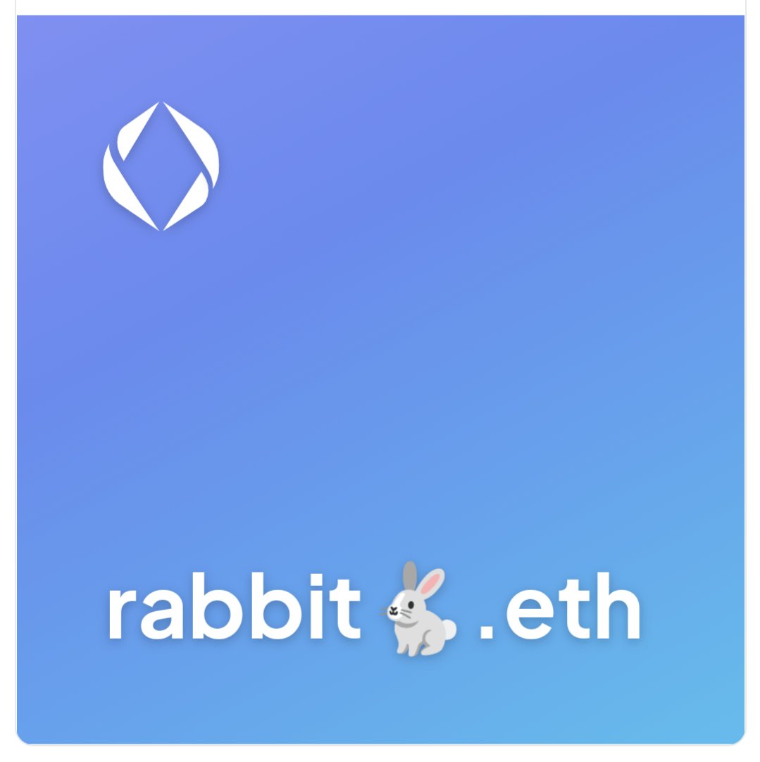 Kinder_NFT_art's tweet photo. I found Rabbit🐇.eth, what seems to be the first ever ens with an emoji
📜 Registered on 5/11/2017
#️⃣ 402 out of the 1.1 million+ created
#prepunk #ens #ethmoji #first1k #prepunkclub https://t.co/vXBWMctzZd