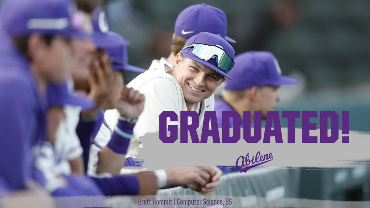 Congratulations to <a href="/BeRett21/">Brett Hammit</a> on Senior Day of <a href="/ACU_Baseball/">ACU Baseball</a> Hard work on and off the field w a Computer Science and Engineering degree. 👨‍🎓⚾️
