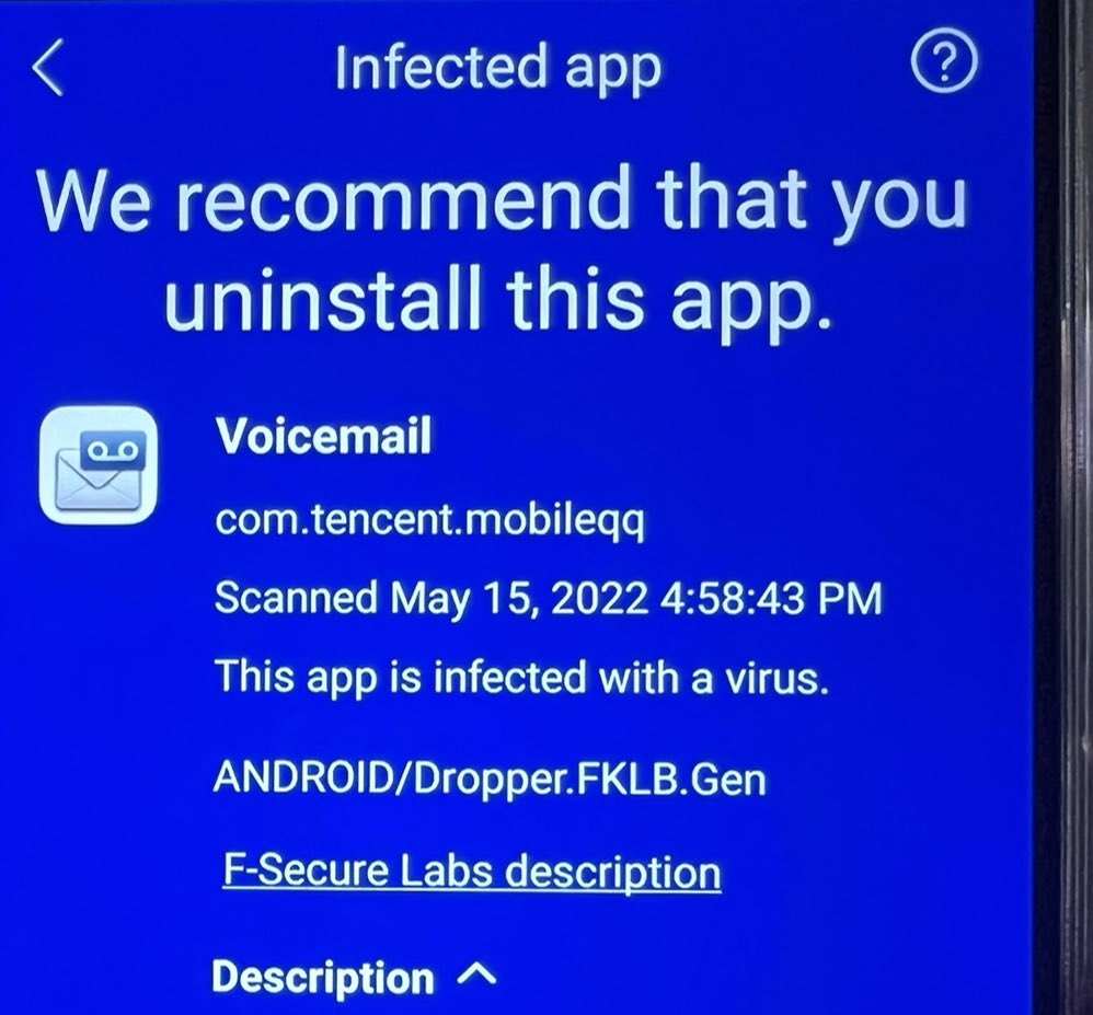 kimmorousku's tweet image. Kokeilin tartuttaa #Android-puhelimeeni #Flubot-haitakkeen. Ei ollut helppoa, piti hyväksyä useita varoituksia, mutta sain saastutettua! 
Haitake otti mm. tekstiviestit haltuun eikä päästänyt enää yhtään viestiä läpi. Koska osoitekirja oli tyhjä, ei levinnyt. #Freedom tunnisti 👍