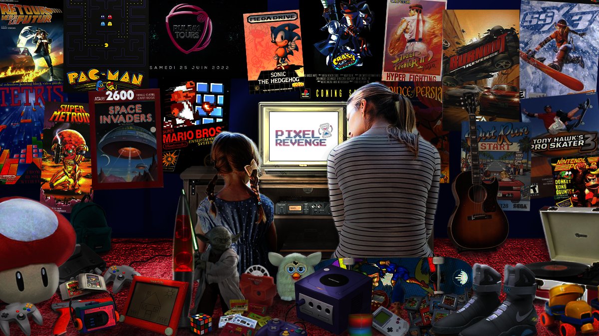 En regardant de plus près cette illustration, quel banger vous vient à l'esprit ? 🕹️

On vous donne rendez-vous le 25 Juin prochain pour redécouvrir les fondations de la culture geek. 

Plus d’infos 
👉 ruleone.fr/pixelrevenge/

#retrogaming #popculture #animation