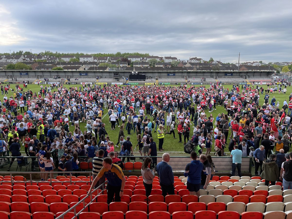 kane_cormac's tweet photo. Great Game, Great Atmosphere, Great Result. We are in the Ulster Final. Come on Derry. Here we come Clones. @Doiregaa @UlsterGAA #UlsterChampionship #oakleafcounty #derry #Monaghan #armagh #gaa https://t.co/sEkRgIavcH