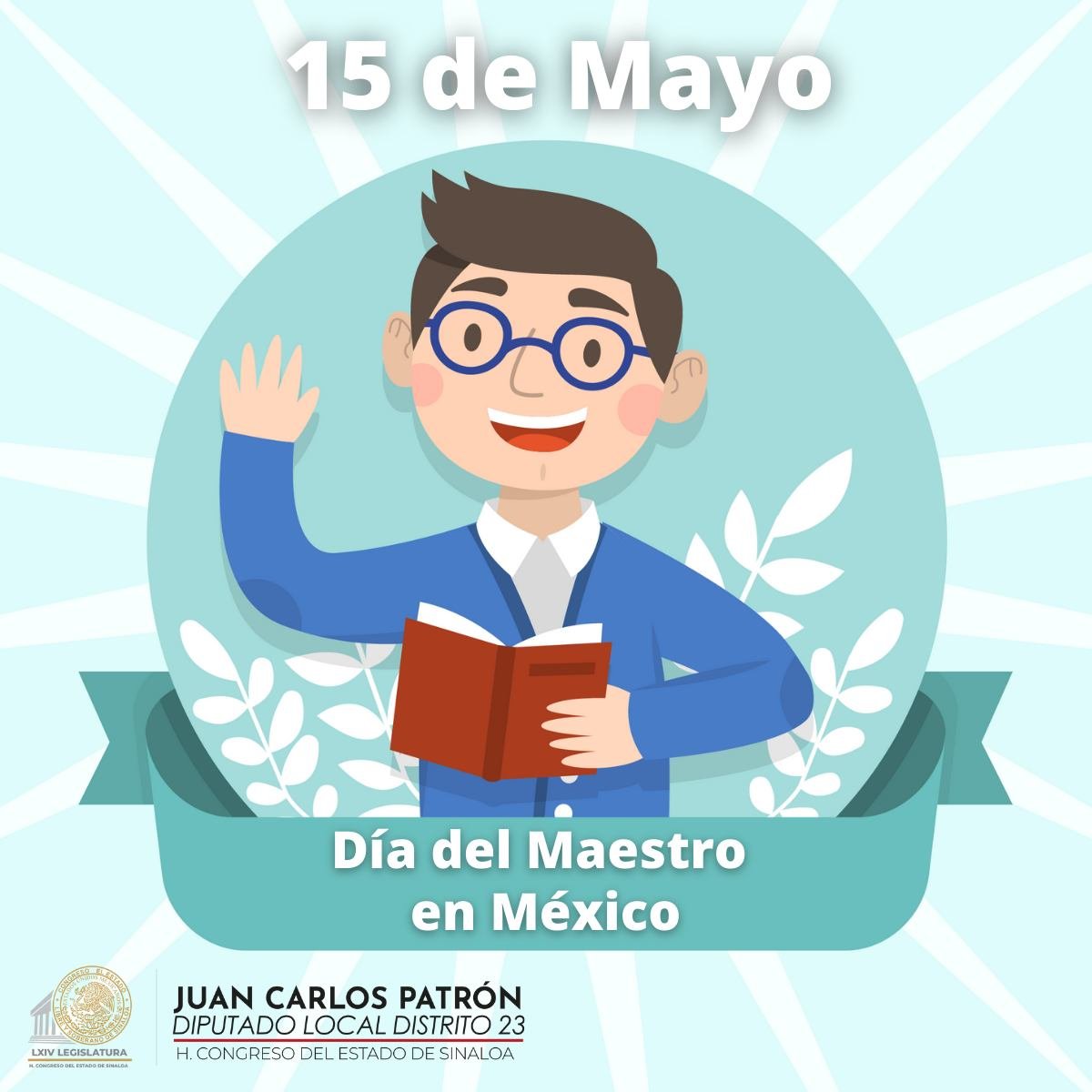 JCarlosPatron23's tweet photo. ¡¡Muchas Felicidades a todos los maestros de Sinaloa, con vocación y amor siempre para este noble oficio, un abrazo!!
#JCP
#diadelmaestro https://t.co/GKcaFxy27q