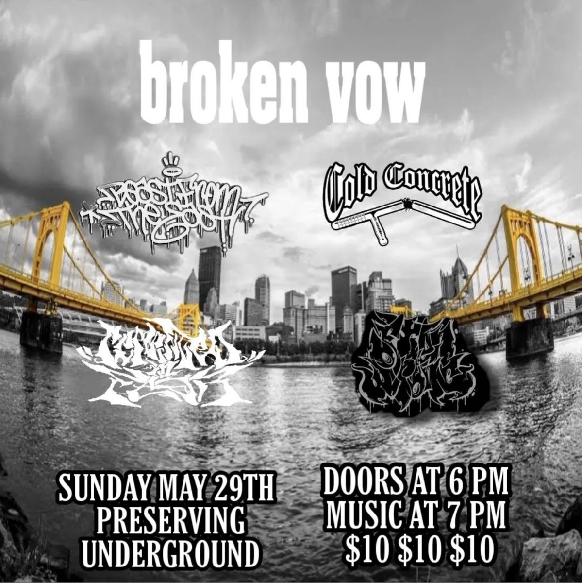 BFTE_NYHC's tweet photo. 2 WEEKS OUT FROM THIS BANGER @ @preservinghc W/ @brokenvowhc @oftenwrongpahc #CEMENTEDINFEAR #COLDCONCRETE SEE YA THERE https://t.co/0564aWlYjt