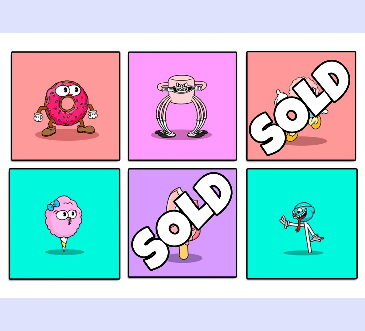 ghosts_little's tweet photo. Drop #1 (2/6)
Collection - Tasty cartoon

There are four jobs left and the next drop is coming🚀
Thank you all for your support🫂

This collection was created with love for sweets and cartoons😋

floor price 0.01 ETH
#NFTcollectors #etherstulist  #Katoshechka #OGCollective  #NFTs https://t.co/rHusGcy4WD