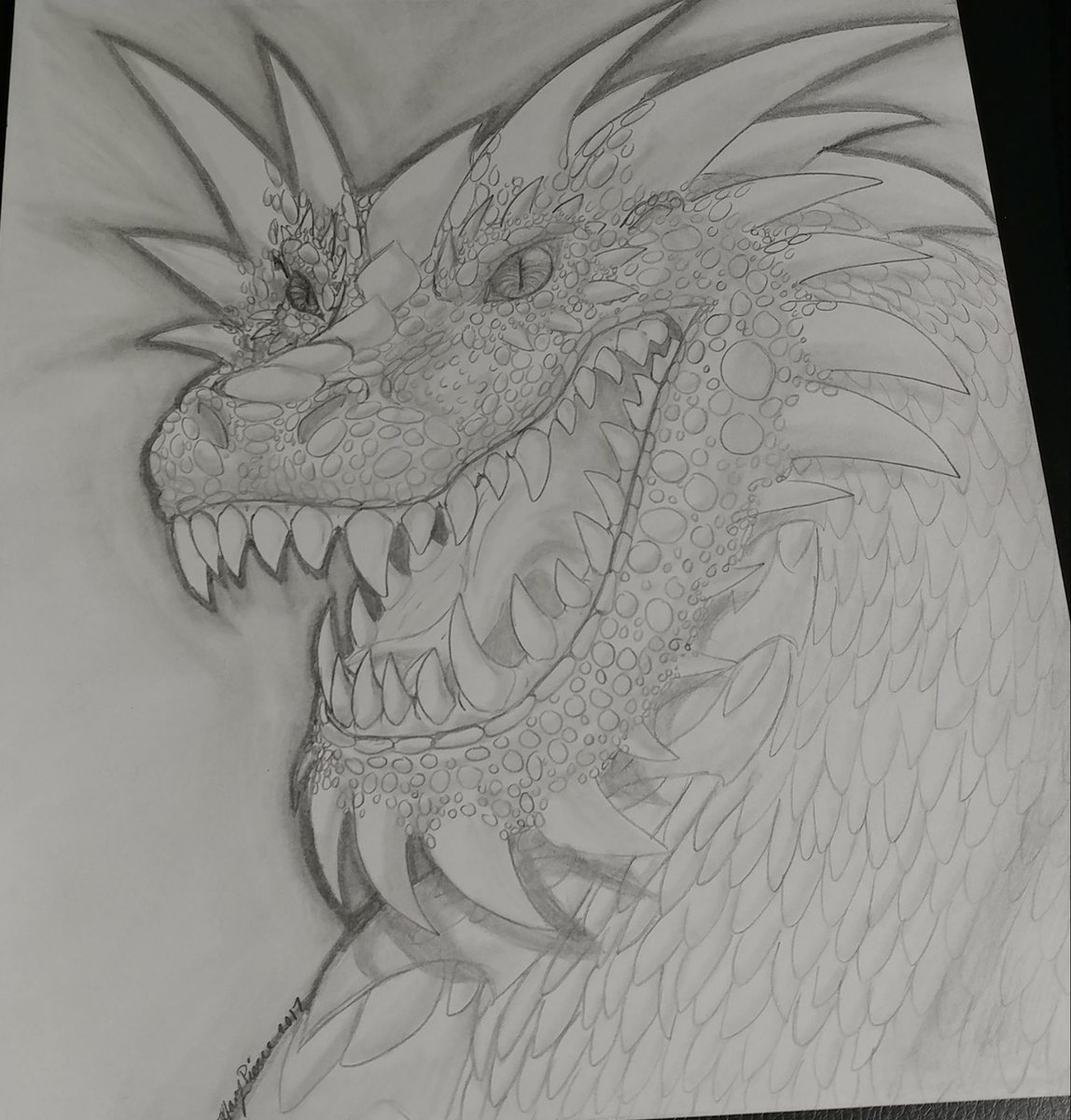 Asheldyr's tweet photo. An old dragon sketch, 2018 #dragons  #Dragon Hype for #Dragonflight Drawn for a buddy of mine. https://t.co/dSRyAkJcHO