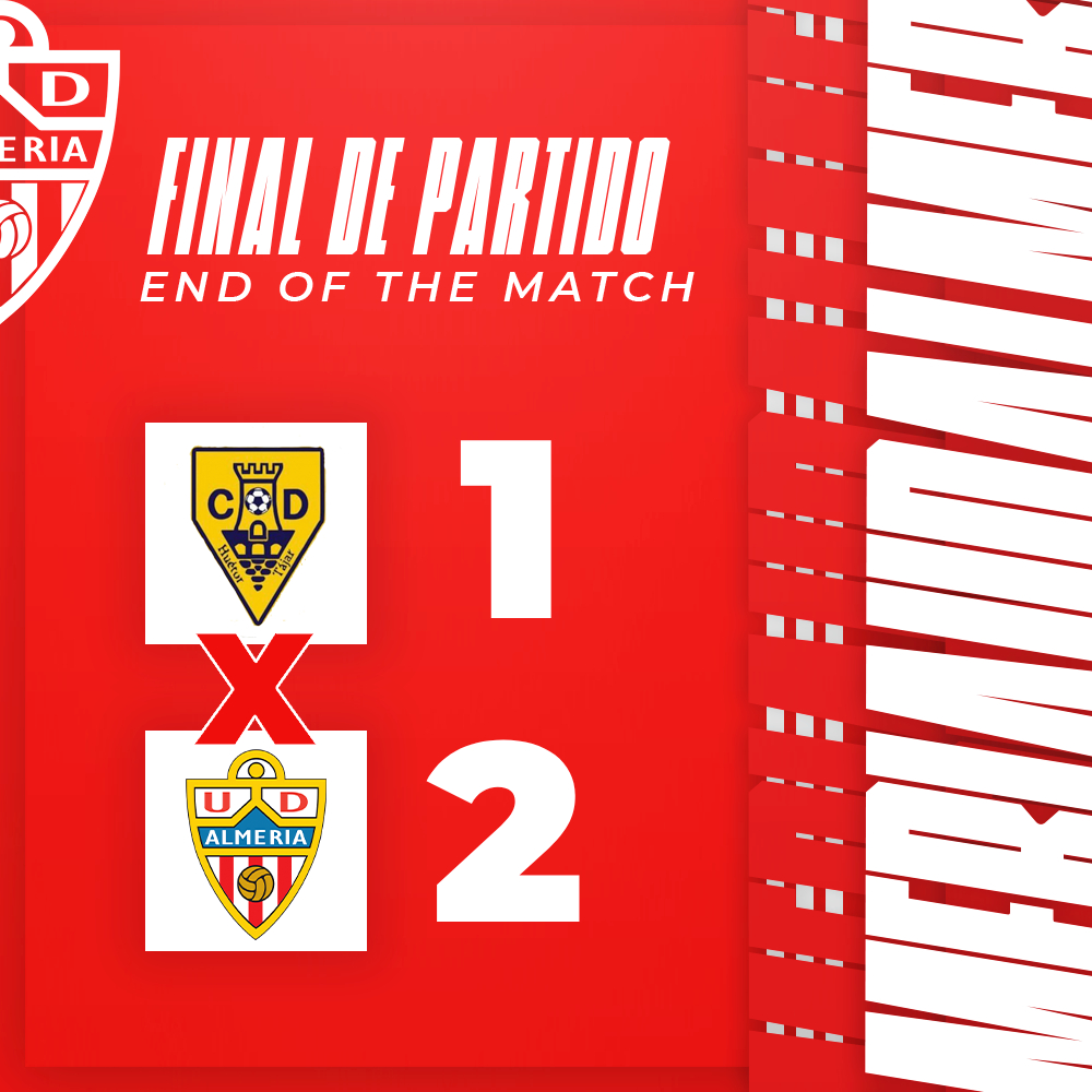 AcademiaUDA's tweet photo. ¡FINAAAAL! @CDHuetorTajar 1-2 #UDAB

⚽️ @Carlos_GH11 
⚽️ @LAA29king 

Victoria del filial, que jugará en Madrid la última ronda de la fase de ascenso

#HuétorTajarUDAB #PlayOffsRFAF22 

#AlmeríaNuncaSeRinde

#AcademiaUDA 🦁🔴⚪️ https://t.co/y5WatR4x96