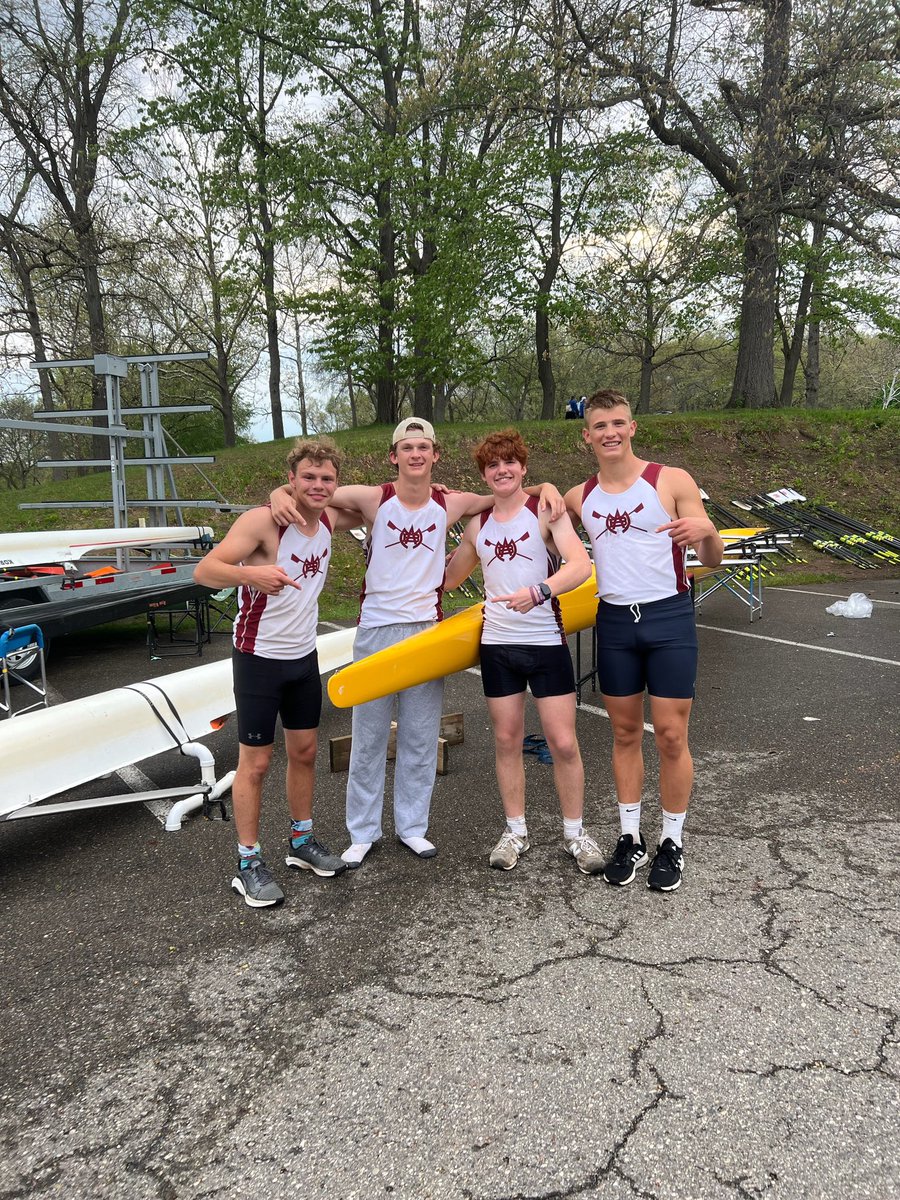 MBARowing's tweet photo. Congratulations to Durelli, C, Baker, Walker, Plato for second place in the Junior Quad. #RowRed @MbaAthletics https://t.co/NUQWyqi7rP