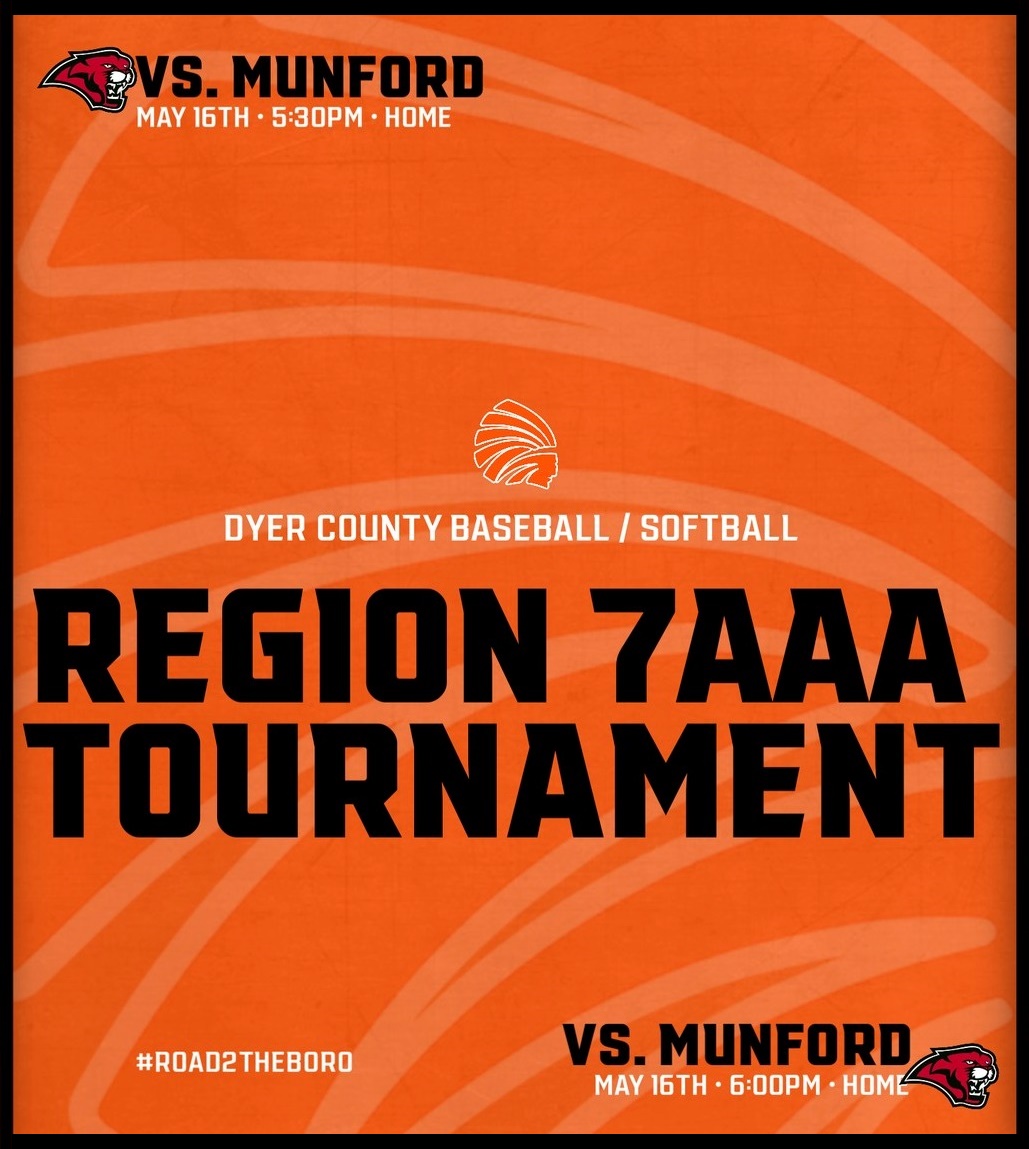 @dcbaseb and <a href="/DCLadyChoctaws/">DCHS Softball</a> needs your support Tomorrow, May 16th as both teams will host a Region 7AAA Semifinal game against Munford at Dyer County High School!!!

Softball game will start at 5:30pm!!!

Baseball game will begin at 6:00pm!!!