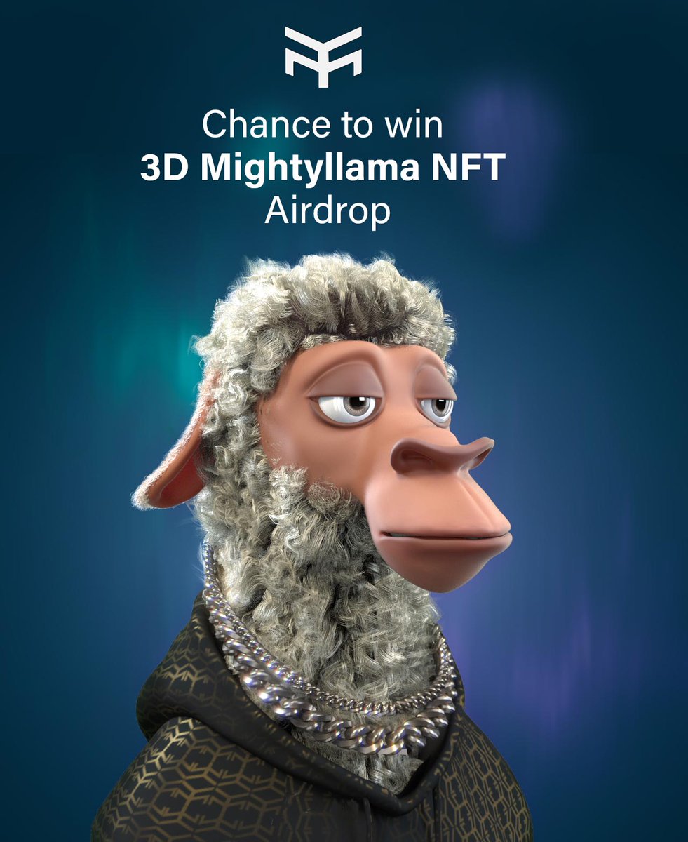 mightyllama_nft's tweet photo. 💫  2x 3D Mighty llama NFT AIRDROP  💫

To Enter:

🚀 Follow @mightyllama_nft 
🚀 RT + Like 
🚀 Tag 3 Friends

⏰ 48 hours https://t.co/lEsBomaCqd
