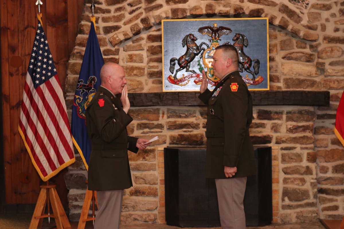 PANationalGuard's tweet photo. Brig. Gen. John Pippy was ceremoniously promoted to his current rank at Fort Indiantown Gap on May 14, 2022.  Pippy is concurrently assigned as the land component commander of the PANG and the deputy chief of engineers for National Guard affairs at the  Army Corps of Engineers. https://t.co/HvIHM5GHEz