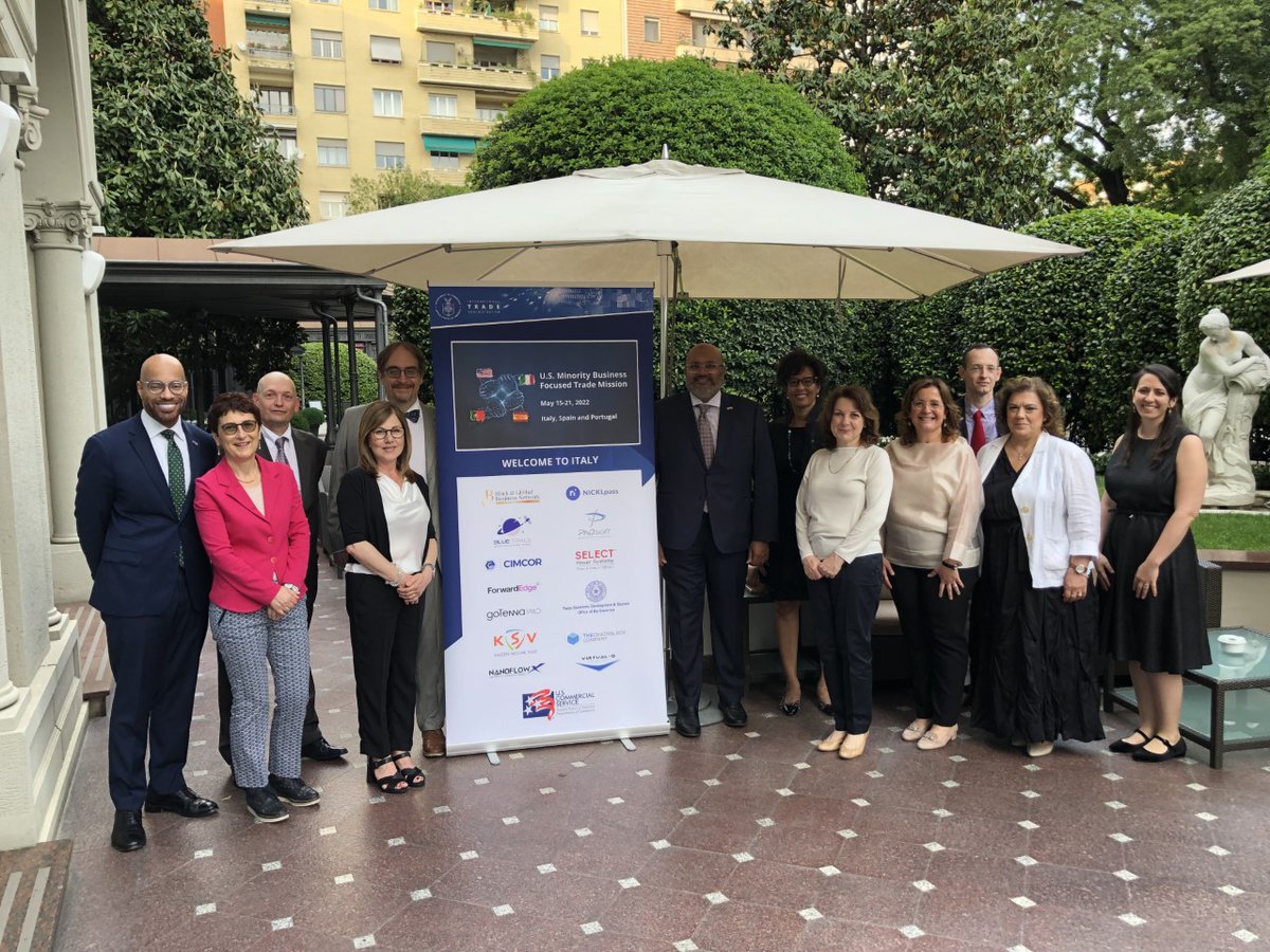 US Commercial Service Italy è lieta ospitare a #Milano🇮🇹 la First U.S Minority Business Focused Trade Mission to Italy, Spain and Portugal guidata dall’U.S. Assistant Secretary  Venkataraman con un welcoming event per gli U.S.