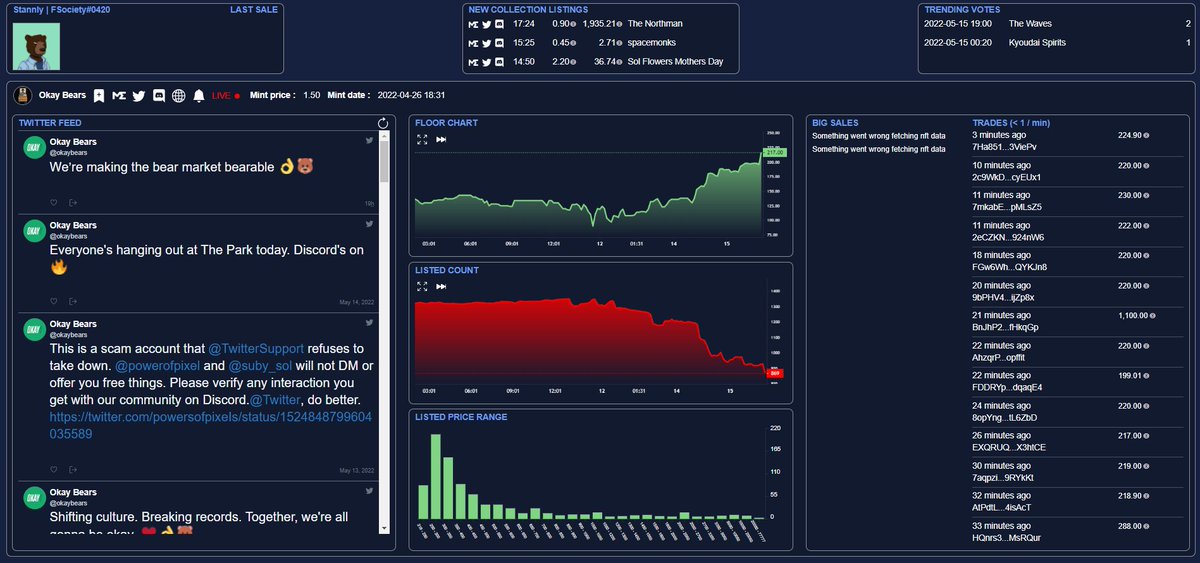 ewanstevenson's tweet image. I just minted my 1st .@SolViewDapp pass. 

Great Live data visualisation &amp;amp; functionality, including clutch FFF token insight. 

If you're after a trippin ape on secondary, this is the cheapest entry you can get for a sniper. 

Tokens on FFF. 
Join the discord. 
Links in comments.