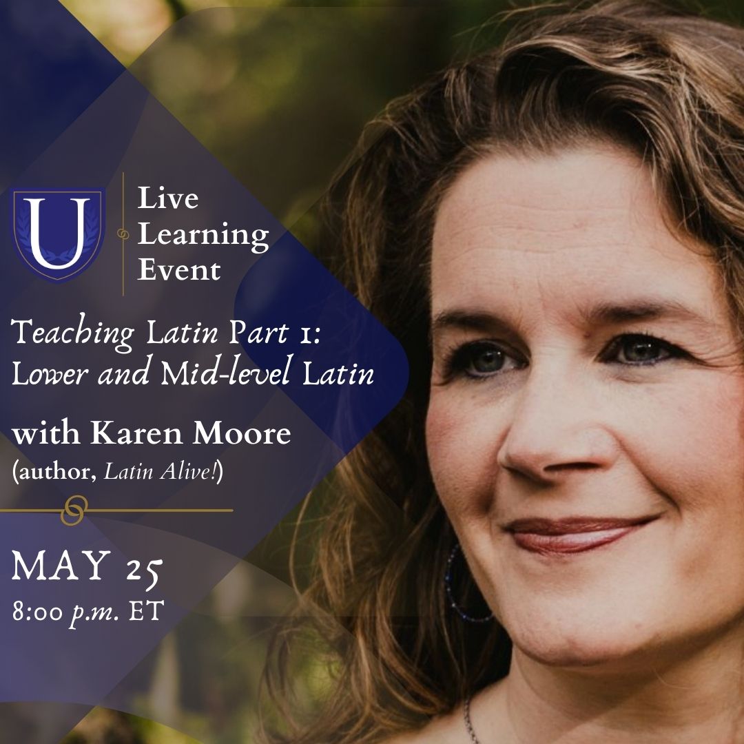 CAPressTweets's tweet photo. ClassicalU #TeachingLatin Live Learning Event with Latin author and teacher Karen Moore is coming up soon! Register to attend live on May 25 or to receive a copy of the recording. https://t.co/t0nJ7ufcOo https://t.co/KpmRI9W35j