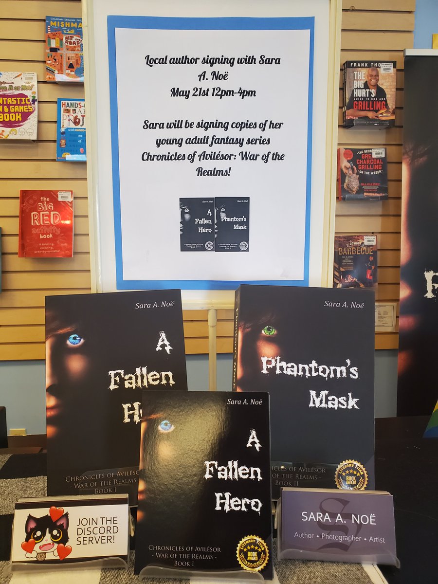 BookWarehouseMC's tweet photo. Six more days until our signing with @sara_a_noe for her Chronicles of Avilésor: War of the Realms series!!! If you love fantasy and/or young adult books, this series is the one for you!!! Stop by any time between 12pm and 4pm to get your own signed copies!! #bookwarehousemc https://t.co/23AXG9IJ63