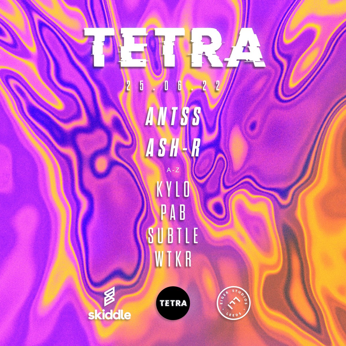 tetrasounds's tweet photo. We are buzzing to be joined by @Antssmusic &amp; @AshrMusicc for our next event at Eiger Studios next month. Second release tickets now available below! https://t.co/xsmsMgcL67 https://t.co/DKbvKlT51a