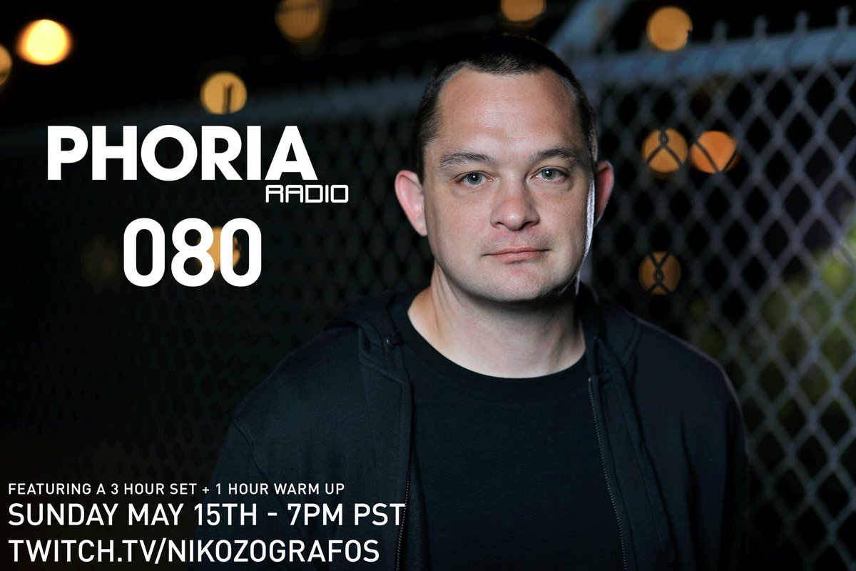 Today Phoria Radio is back on Twitch! I’ll be playing a 3 hour set + a 1 hour warm up before the show 🙌🏻
Tune in and enjoy the fun 7pm PST on Twitch.tv/nikozografos