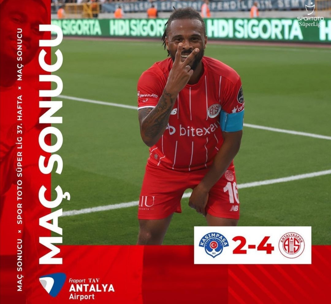 pasa_1966's tweet photo. Kasımpaşa 2 Antalyaspor 4 Tebrikler Antalyaspor 15 Haftada 10 Gelibiyet 5 Beraberlik Maşallah Alalım Nazar Değmesin.🧿🇦🇹🙏🏻 @Antalyaspor @nurisahin https://t.co/OGHkDkrywK