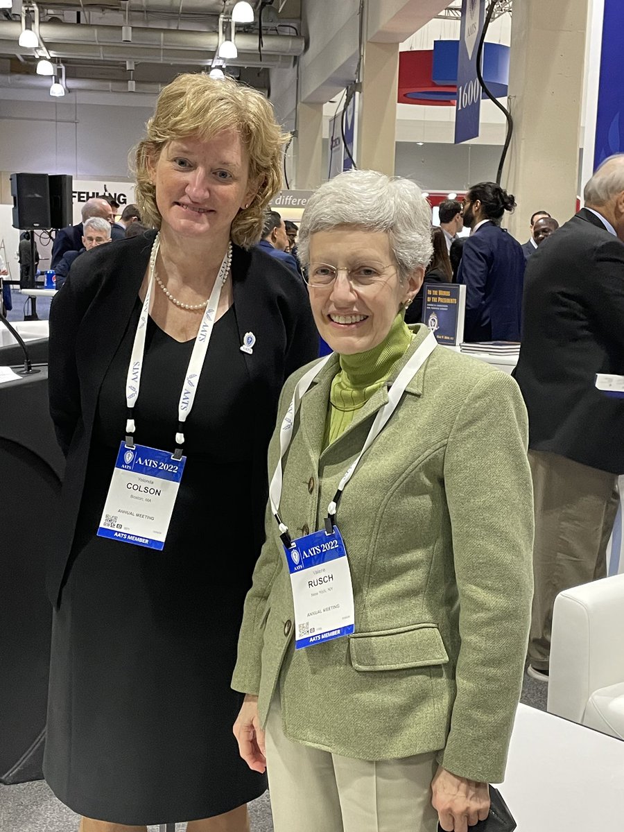 Two outstanding women leaders in CT surgery—role models and inspiration for us all. #TheFaceOfCTSurgery #ILookLikeASurgeon <a href="/DrYolondaColson/">Yolonda L. Colson MD, PhD</a> <a href="/AATSHQ/">AATS</a> #aats2022 <a href="/WomenSurgeons/">WomenSurgeons</a>