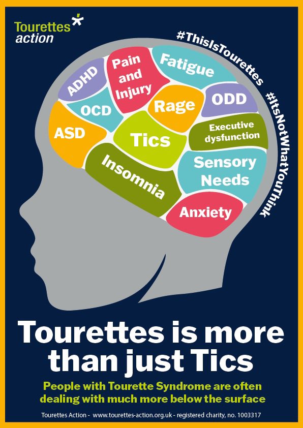 #tics are just one piece of a very complex puzzle. Much more going on beneath the surface #ThisIsTourettes #ItsNotWhatYouThink please retweet and help us spread awareness. With awareness comes acceptance! Let’s #EndTheStigma #TourettesAwareness2022