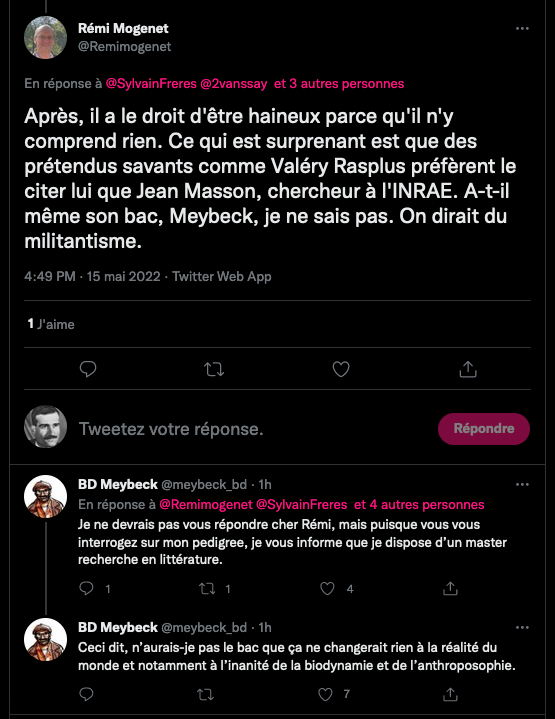 SylvainFreres's tweet photo. @Remimogenet @2vanssay @nounoursfuck @lareineetleroi @Humanaste J'm'en fous aussi du bac, ce que je ne supporte pas c'est le type comme Meybeck, zététicien pro agro-pétrochimie qui se la raconte sympa alors qu'il accuse non stop les personnes de plein de choses monstrueuses, tel un lâche malsain+ https://t.co/QWmneCiWm4
#LaFuite
#biodynamie https://t.co/01ds6mI0AP