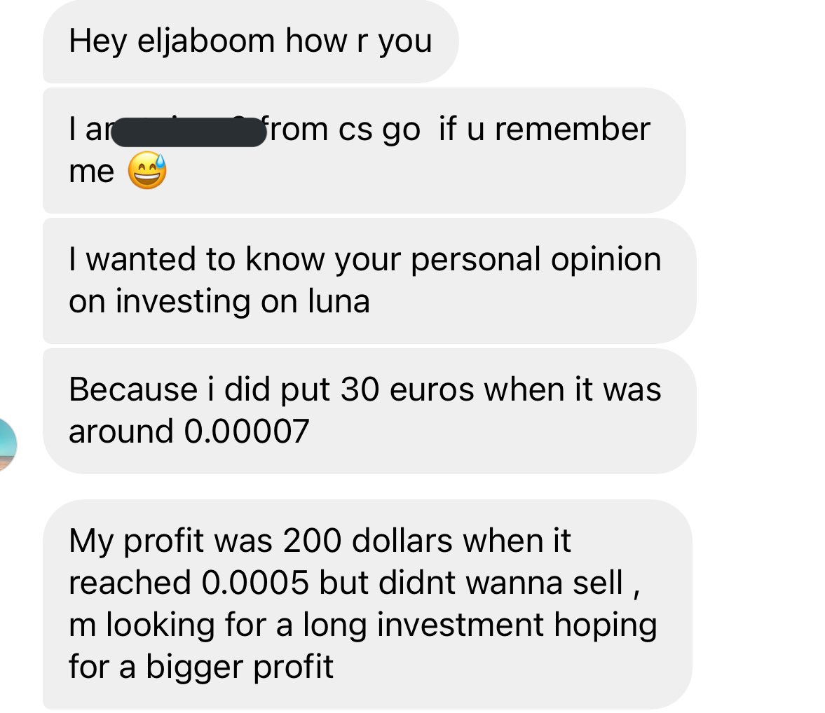 Lol even my old CSGO mates are now asking about #Luna !
At what price did you buy luna guys?