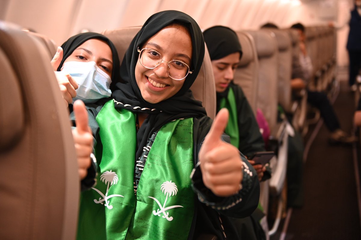 mawhiba's tweet photo. #المنتخب_السعودي_للعلوم_والهندسة المشارك #آيسف_2022 في طريقة إلى أرض الوطن عبر الخطوط السعودية 🇸🇦

@Saudi_Airlines 

#سعوديون_ينافسون_العالم https://t.co/HGvWchpCRQ
