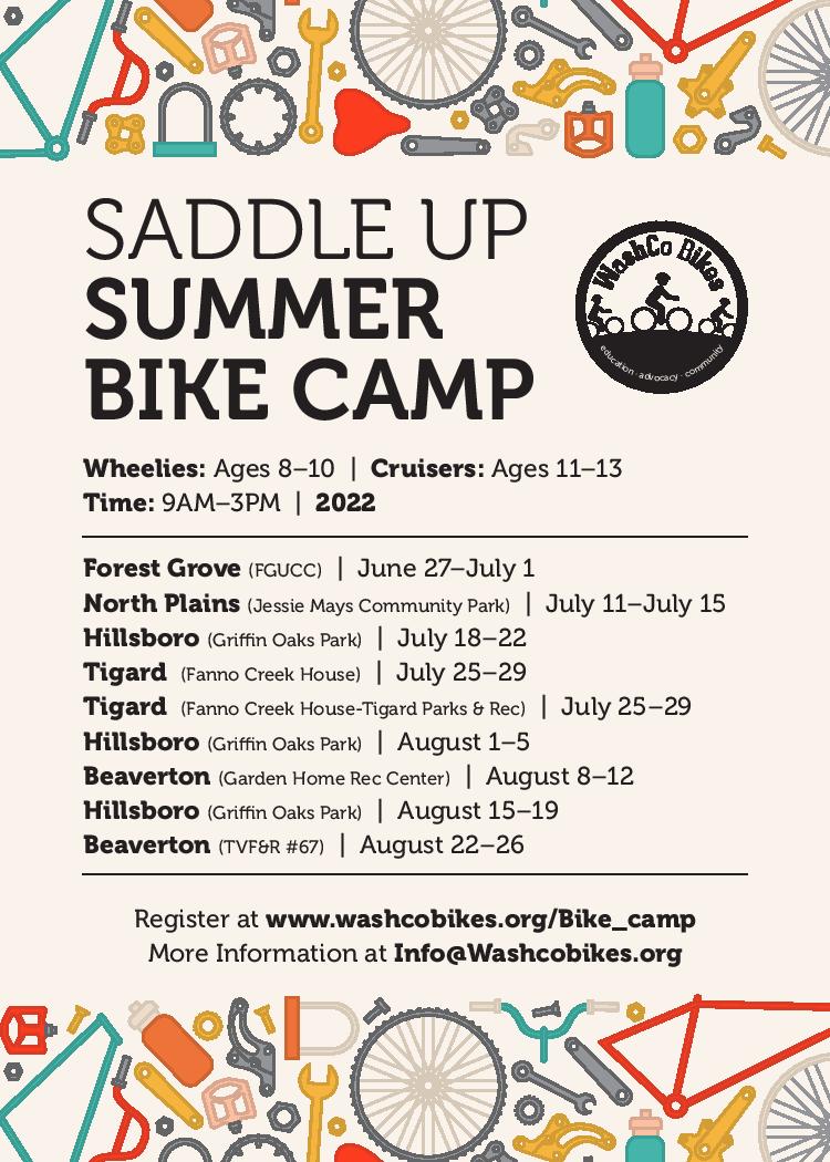 WashCoBikes's tweet photo. WashCo Bikes has a few openings left for Summer Bike Camp. Week long day camps.
To register: https://t.co/u5LDrIXY0k https://t.co/eNhrWddY9Z