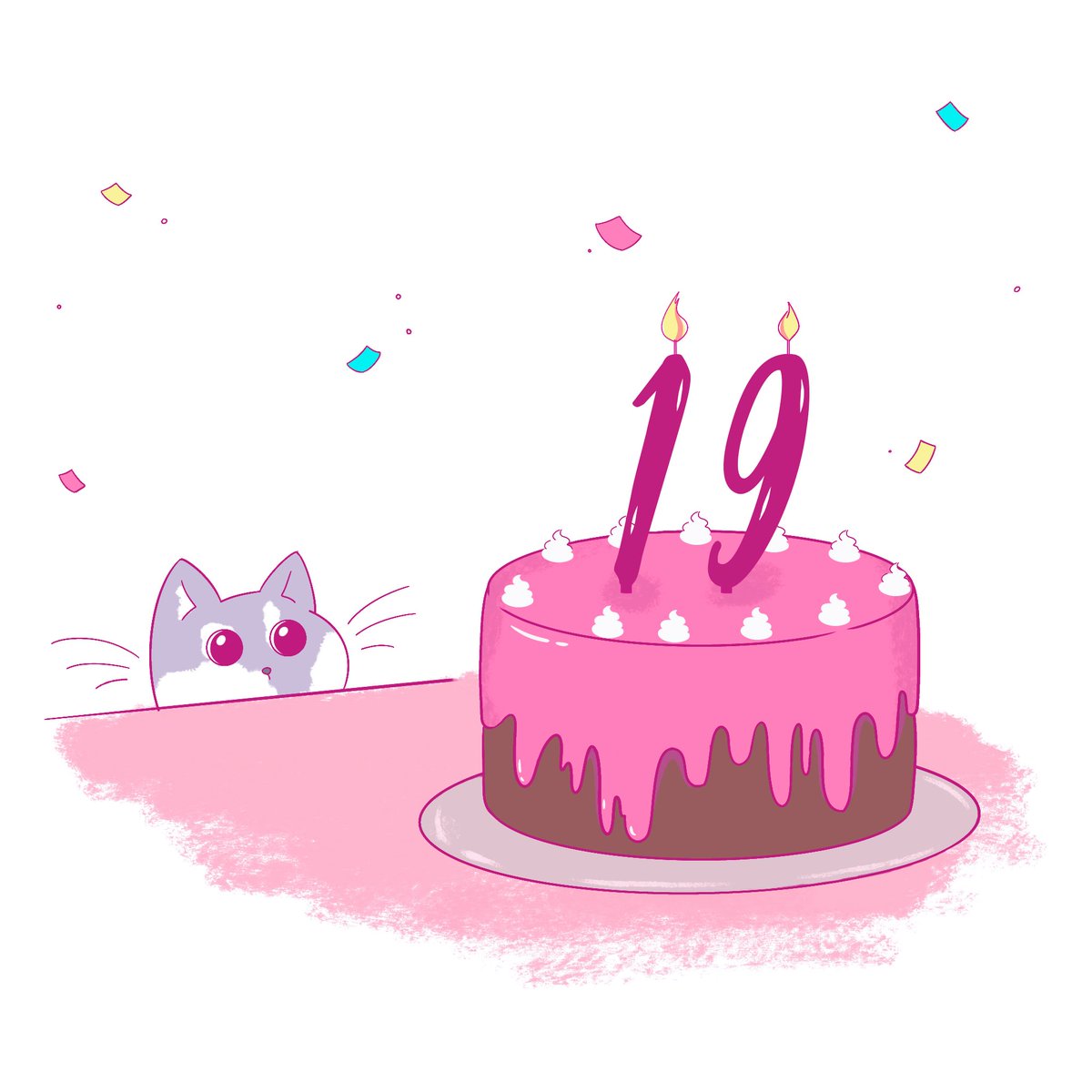 kayyoink's tweet photo. i’m turning 19 today so here’s a birthday drawing💞🎉 https://t.co/rdwKtvutQ6