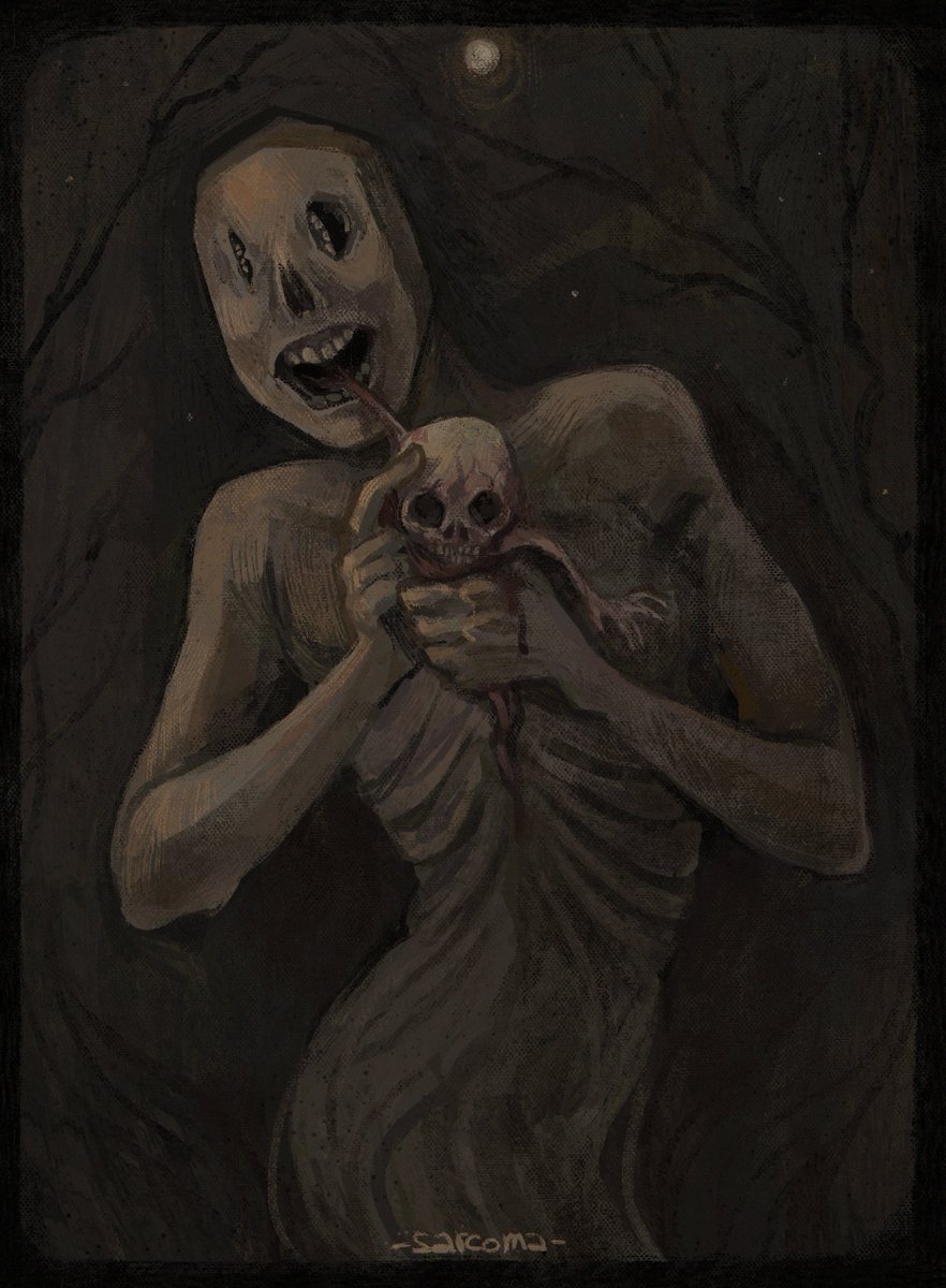 doomedsarcoma's tweet photo. the siren devouring his childhood memories https://t.co/z00JBFIrwe