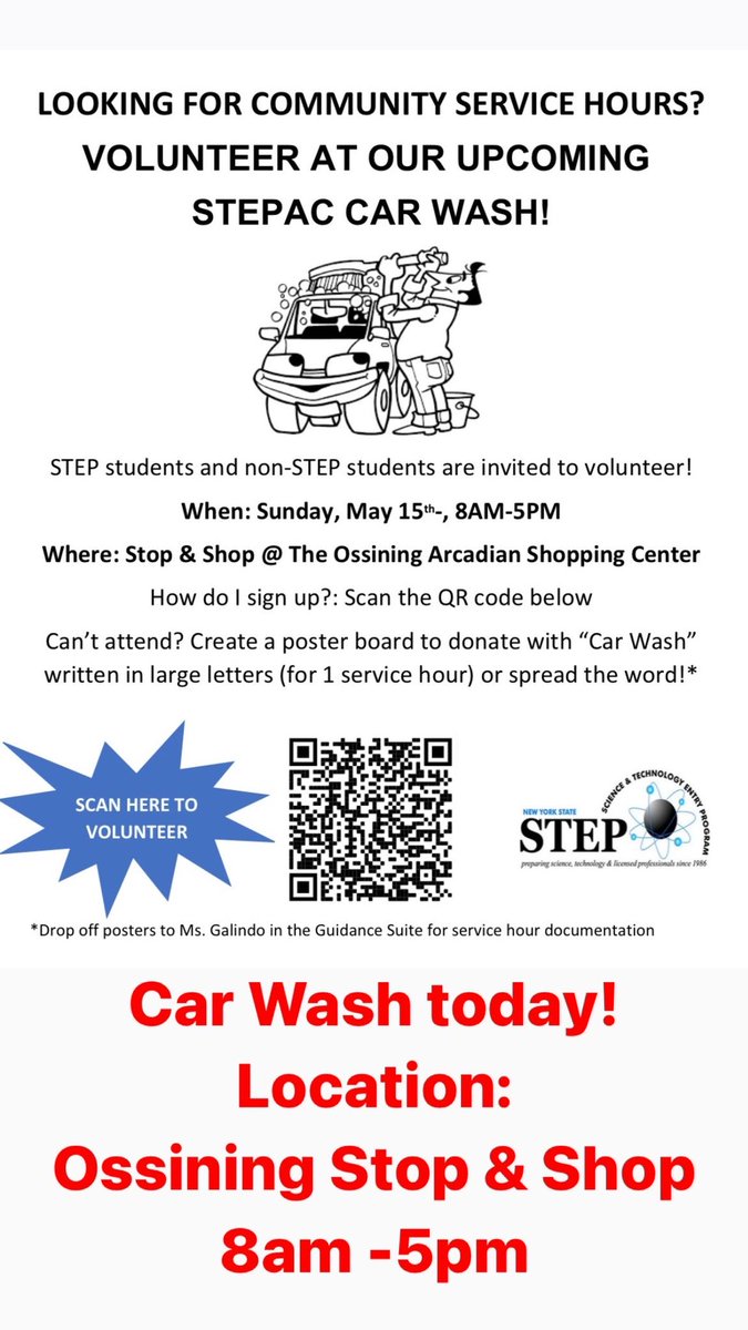 VGalindoDelgado's tweet photo. Car Wash Today until 5pm! #stepac https://t.co/ITsXM8gcYo