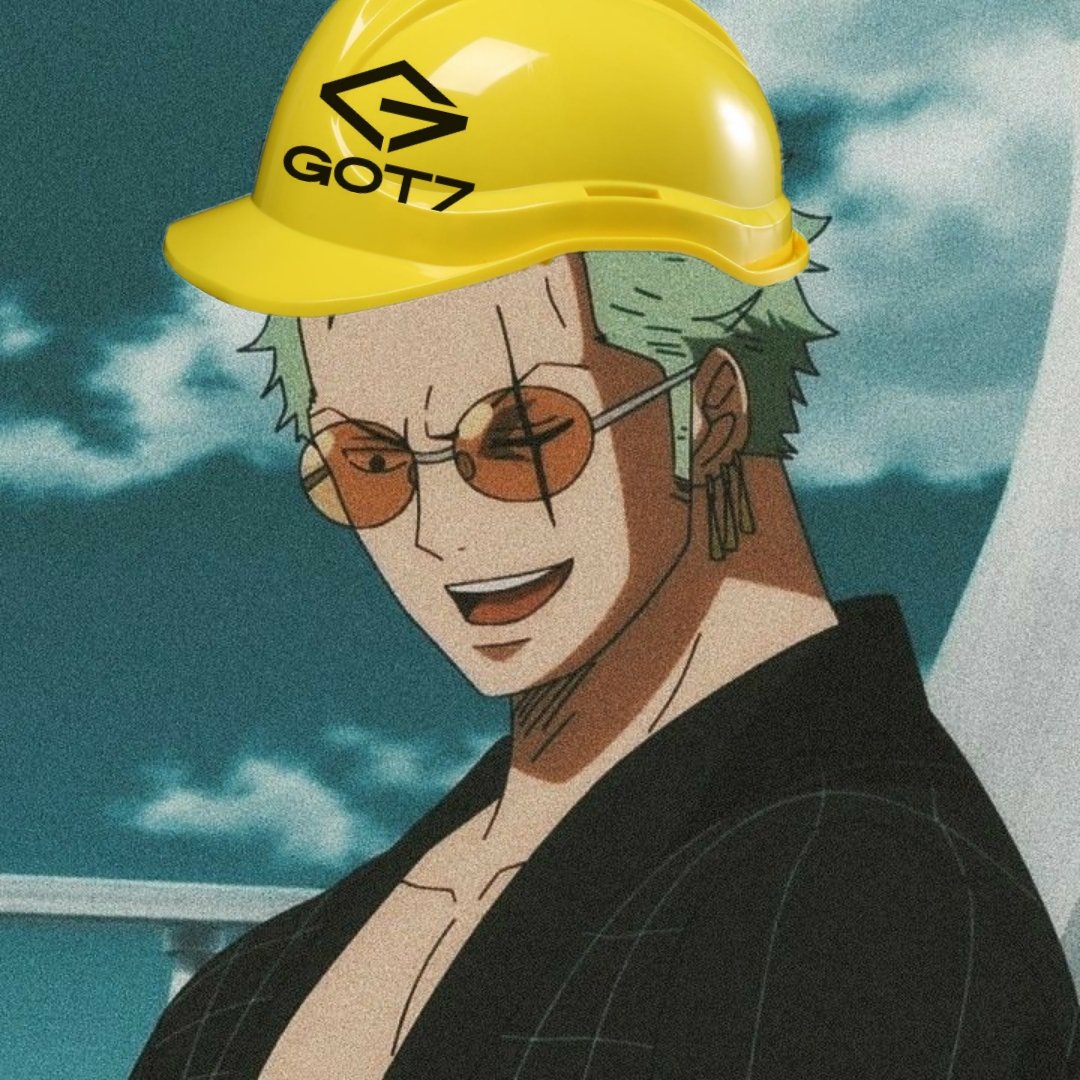 kyumbubble's tweet photo. ahora zoro ya tiene su casco amarillo pa esperar a los seven xd https://t.co/nawbLXtgGr
