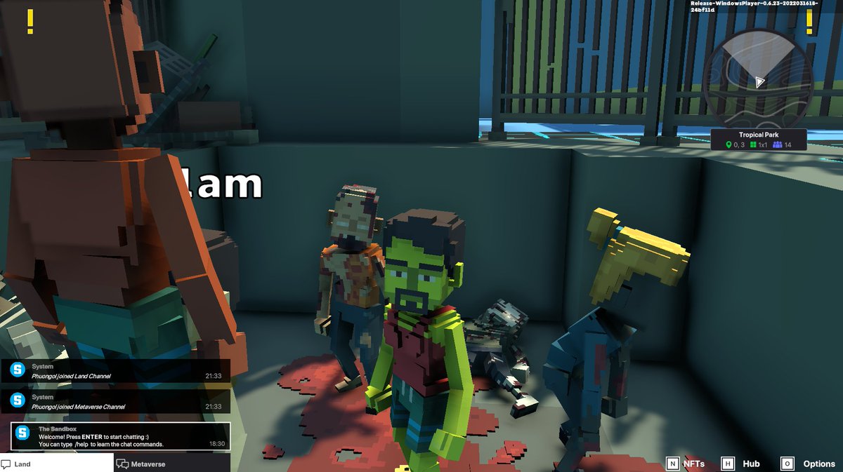 Phuong67004817's tweet photo. @TheSandboxGame this zombie seems quite friendly 💀 #sandboxchallenge https://t.co/5AmchZRKjh