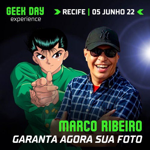 GeekDayXP's tweet photo. Já comprou sua foto com @MarcoRibeiroDUB?? O dublador do Yusuke, Homem de Ferro, Woddy, entre outros vai estar no Geek Day Experience. Vai no Sympla que as fotos e ingressos estão acabando!! https://t.co/nXoS5afjFG