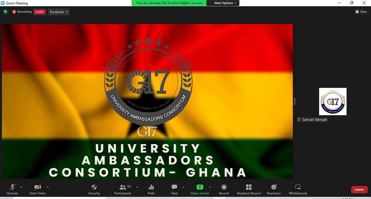 g17global's tweet photo. We are pleased to share a glimpse of the National Induction ceremony of @G17_Ghana🇬🇭 held today!😊

Congratulations to the newly appointed Team and University Ambassadors!🇺🇳👏🏻

#G17Global #Road2Rights #Act4SDGs #SDGs https://t.co/bWxpeozZVk