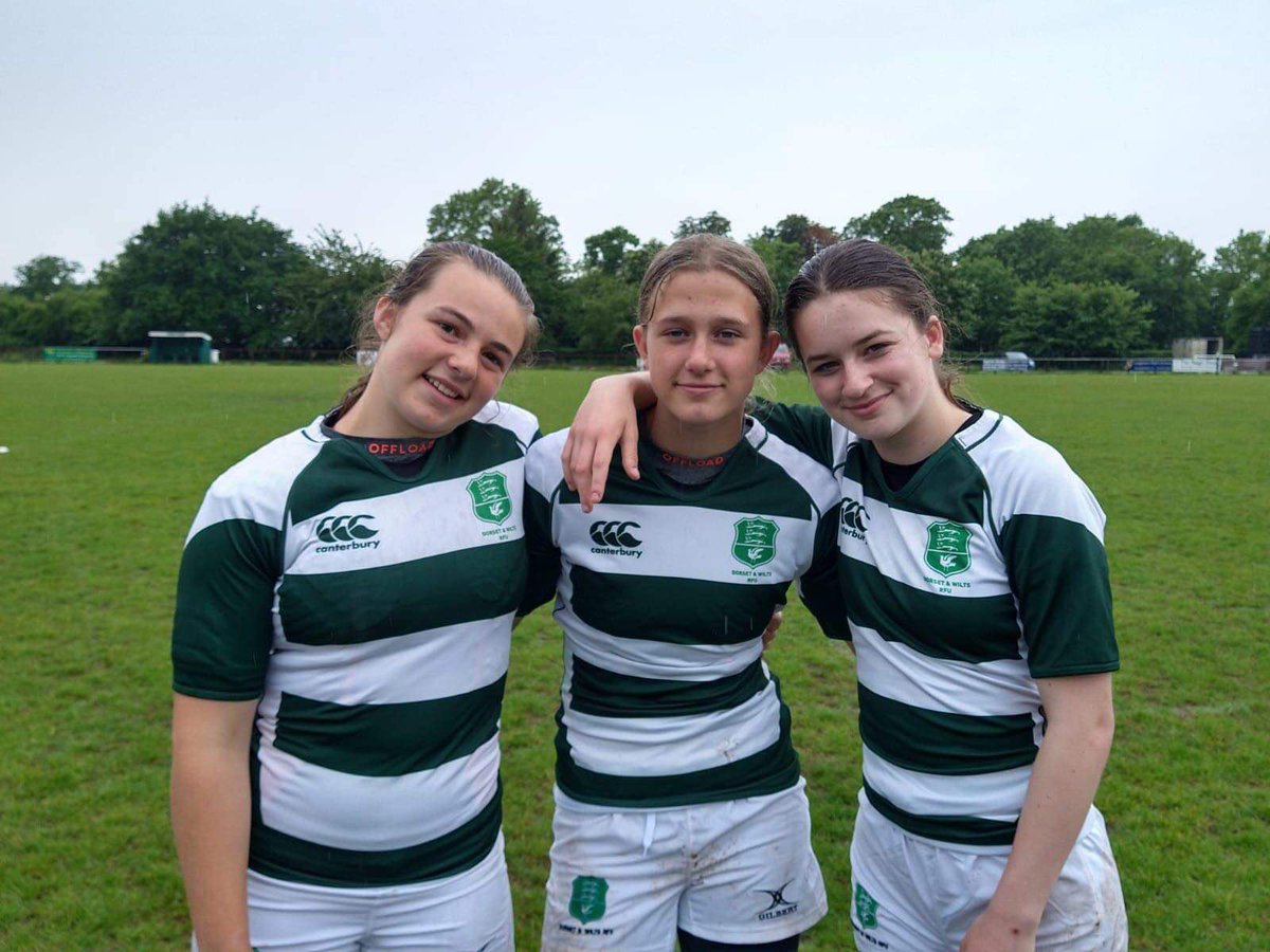 Three Chippenham RFC Girls represented D&amp;W U15’s today in a 26-0 win against Berkshire. Hayley on the left, was selected at Captain of the team. In the middle is Lauren and right is Annabelle

Congratulations to all three Girls #ProudClub #Chippenham
