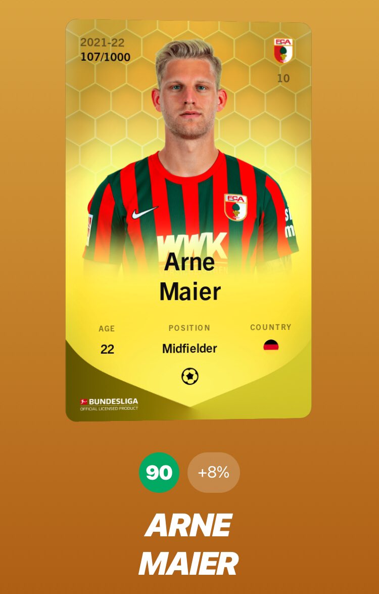 GalaXTeam11's tweet photo. Well done, Arne Maier! The former U-21 European Champion with @DFB_Team_EN, has delivered a pretty good performance this weekend. Are we gonna see the best of him? We wish he can get away from the injuries that have prevented him to develop his full potential. #sorare #galaxteam https://t.co/hXjJQi5SXt