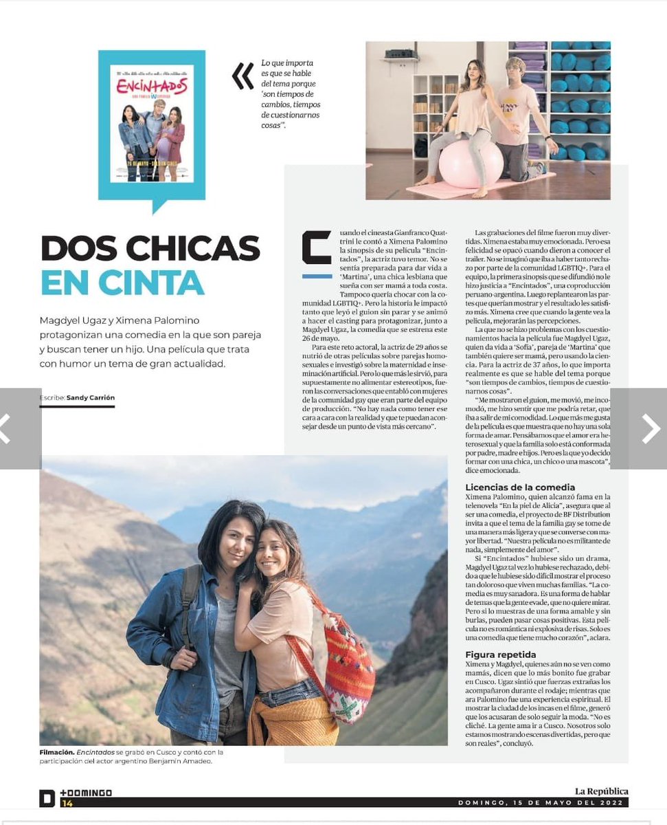 🎥 #LPCine: “Dos chicas en cinta”. #Encintados 🤰🏻❤️👩‍👩‍👦 
larepublica.pe/domingo/2022/0… Vía <a href="/larepublica_pe/">La República</a>