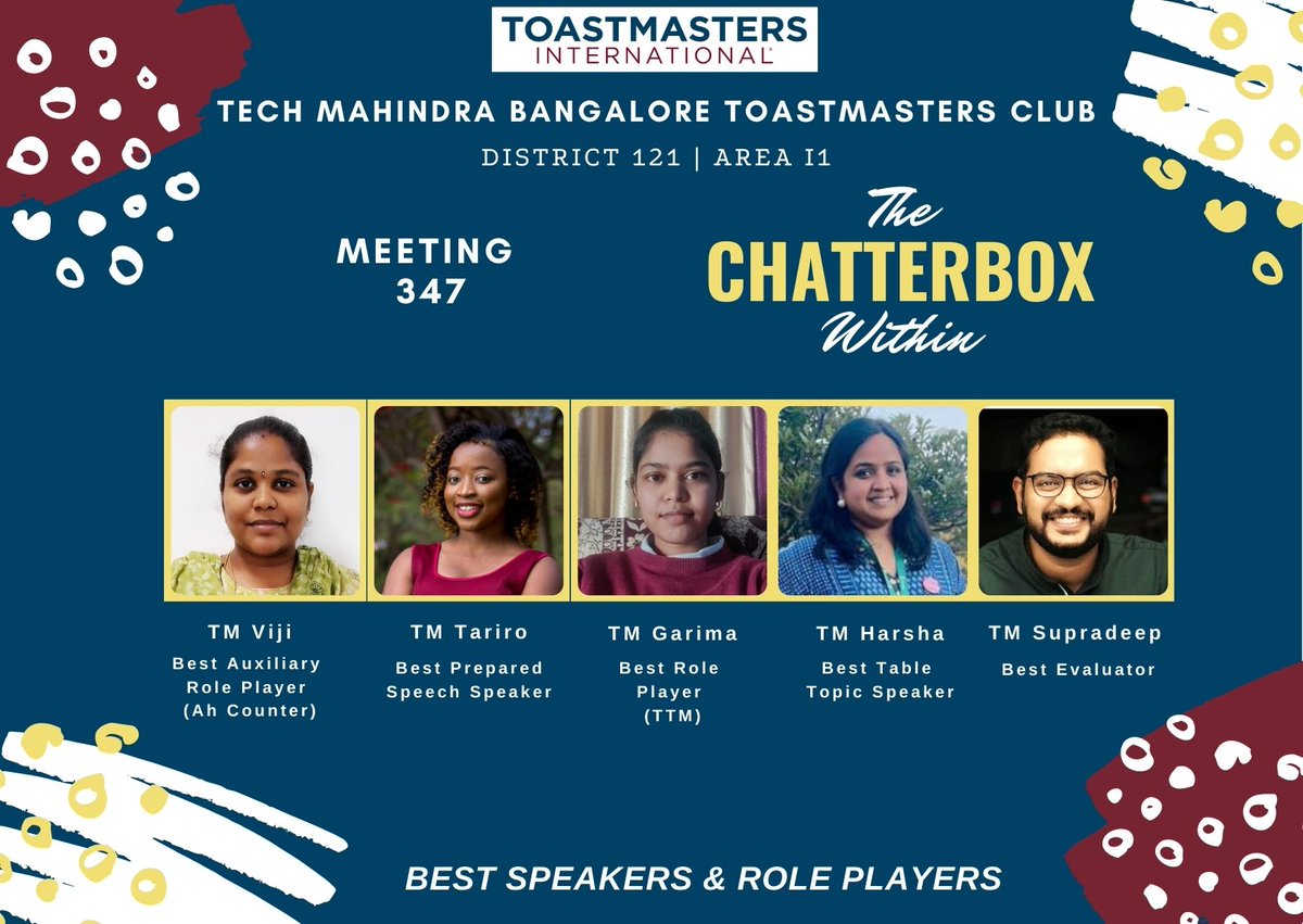 TechMahindra Bangalore Toastmasters Club tweet media