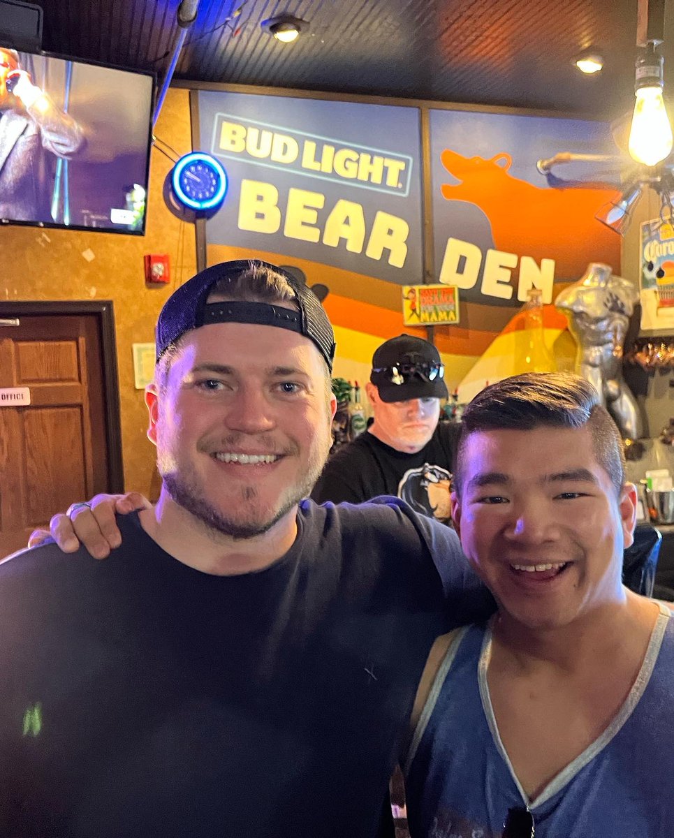BearsDSM's tweet photo. We had a great time last night at Bear Happy Hour. A beautiful night on @thegardendsm rooftop. #dsmbear #gaybear #capitalbears https://t.co/RERIPF8wzY