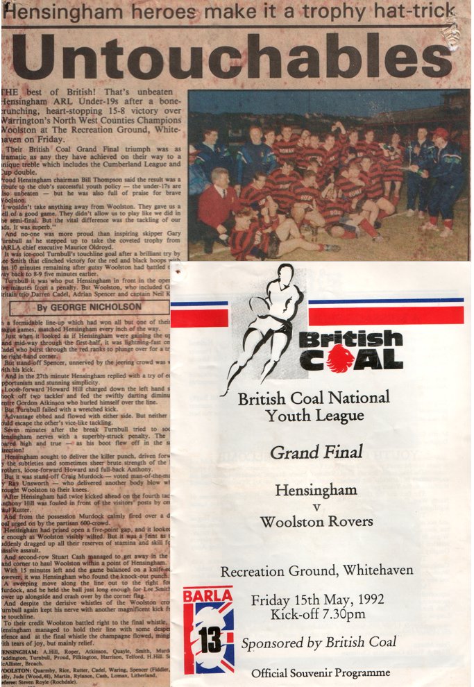 hensingham_arl's tweet photo. 30Yr ago our 19s beat an excellent Woolston 15-8 to win the National Cup, some of the team will be sponsoring our home game on Sat v @OldhamStAnnes we'd love to see anyone involved at the time up at the club on Saturday, supporters, club members, will be a great catch up
🔴⚫️🏉🏆 https://t.co/TxJhOEXoze
