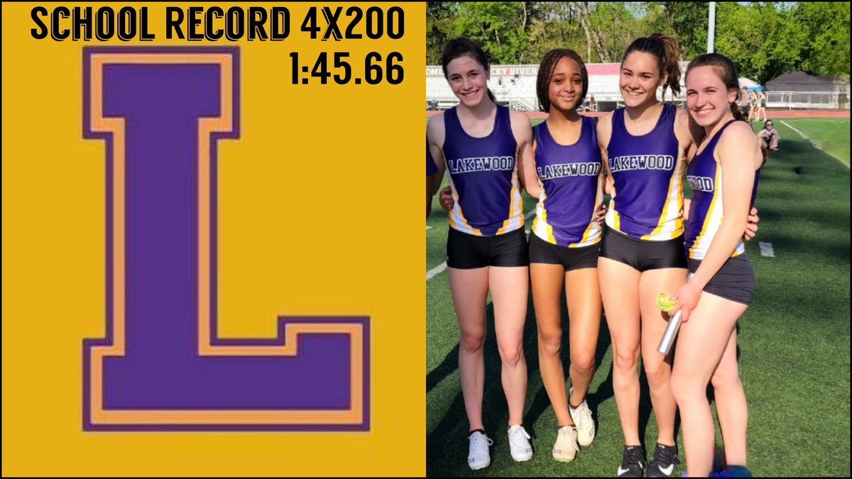 LkwdLHSTrakFld's tweet photo. Congratulations to Mckenna Hunt, Kaydence Doxley, Elliott Snyder, & Teeghan McGann for breaking the 4x200 School Record that has stood since 1985.
π π
#RangerPride @LkwdAthletics #OneHeartbeatOneLkwd #FocusFWD @LkwdSchools @LHS_ABOOSTERS https://t.co/POwwEumatq