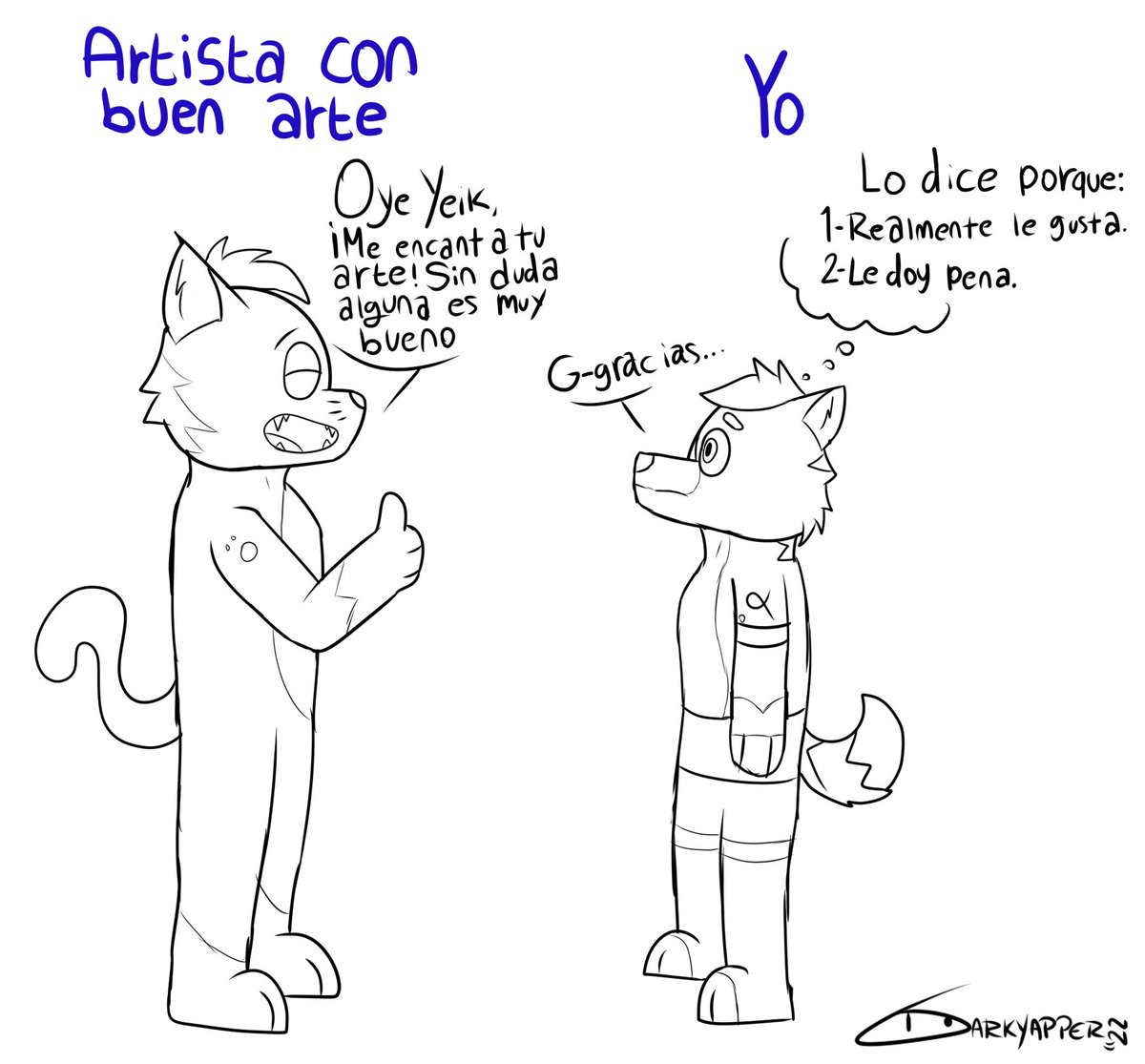 A quien no le ha pasado? A mi siempre me pasa con artistas que dibujan muchísimo mejor.

#furry #furryart #furrymexico #digitalart #comico #humor #artista #arte #comedia