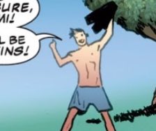 ⠀               

       Gambit en la mente de Rogue vs Gambit en realidad.