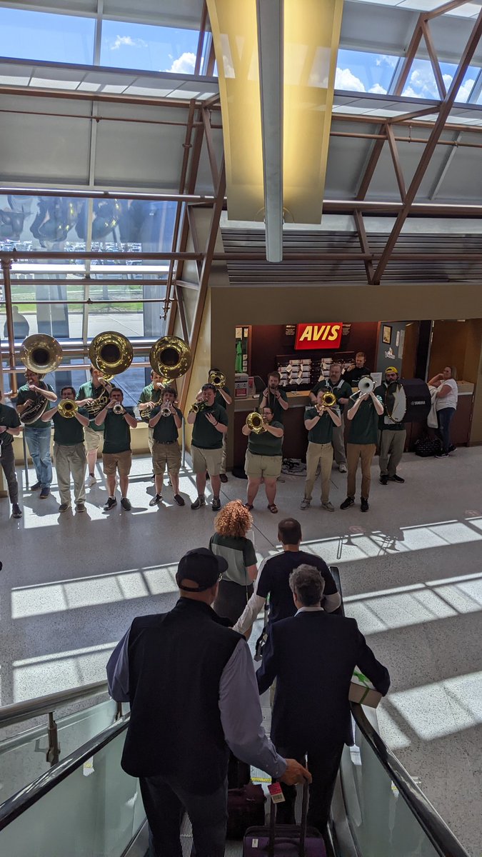 The academic team lost the bet as to which football team would win the football national championship. We lost and this was our welcome today. Congrats Bison!