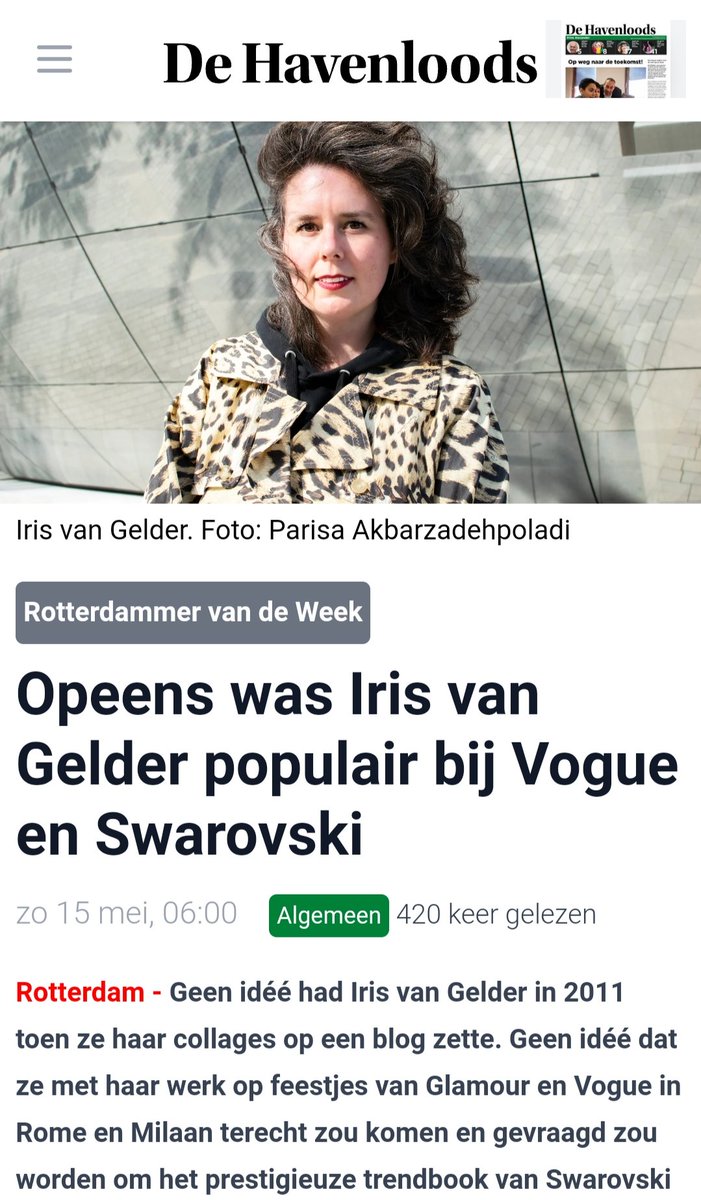 AkbarzadeParisa's tweet photo. Rotterdammer van de Week!
@dehavenloods 
https://t.co/Fmcb9fMBUm https://t.co/q6RsaNAJ3v