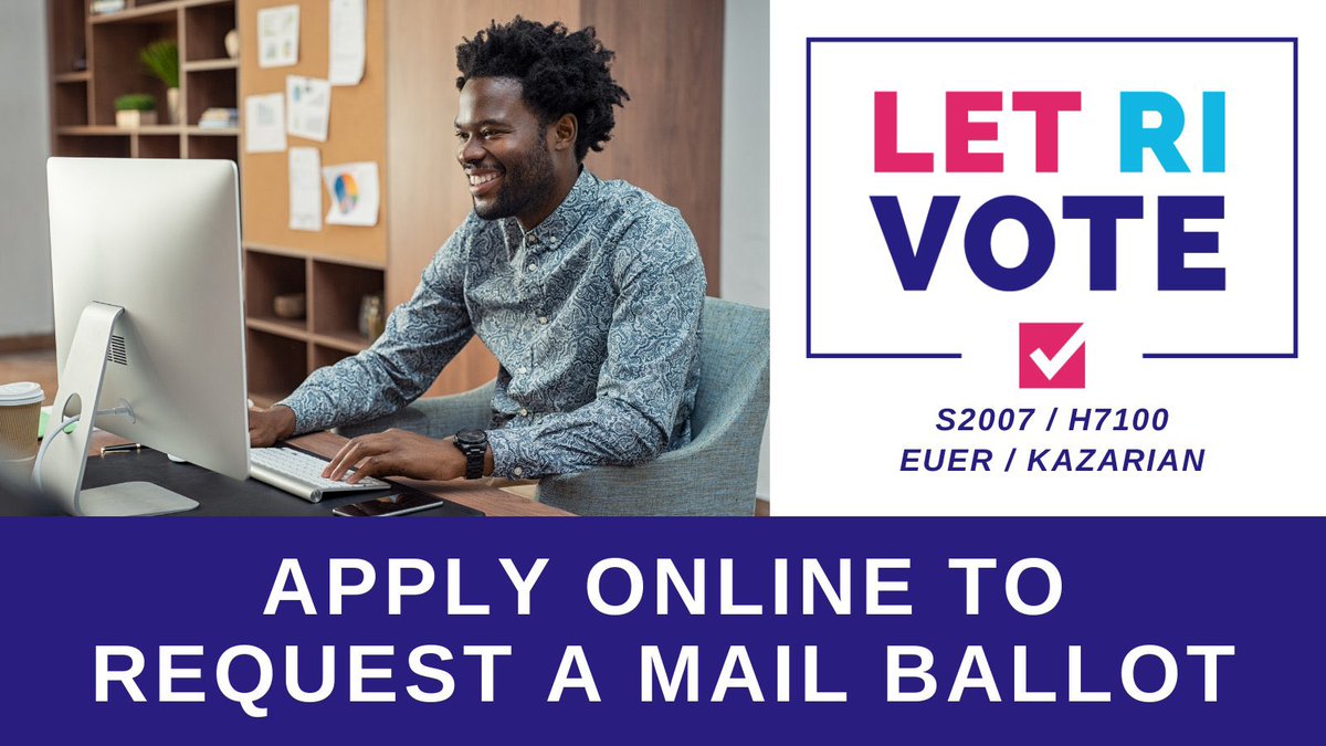 letrivote's tweet photo. Did you know? The #LetRIVote Act will provide a secure online application for registered voters to request their mail ballot. Passing @letrivote will make our elections more modern &amp; efficient, and make mail ballots more accessible for voters! @RIHouseofReps @RISenate https://t.co/HrBWLZirZ7